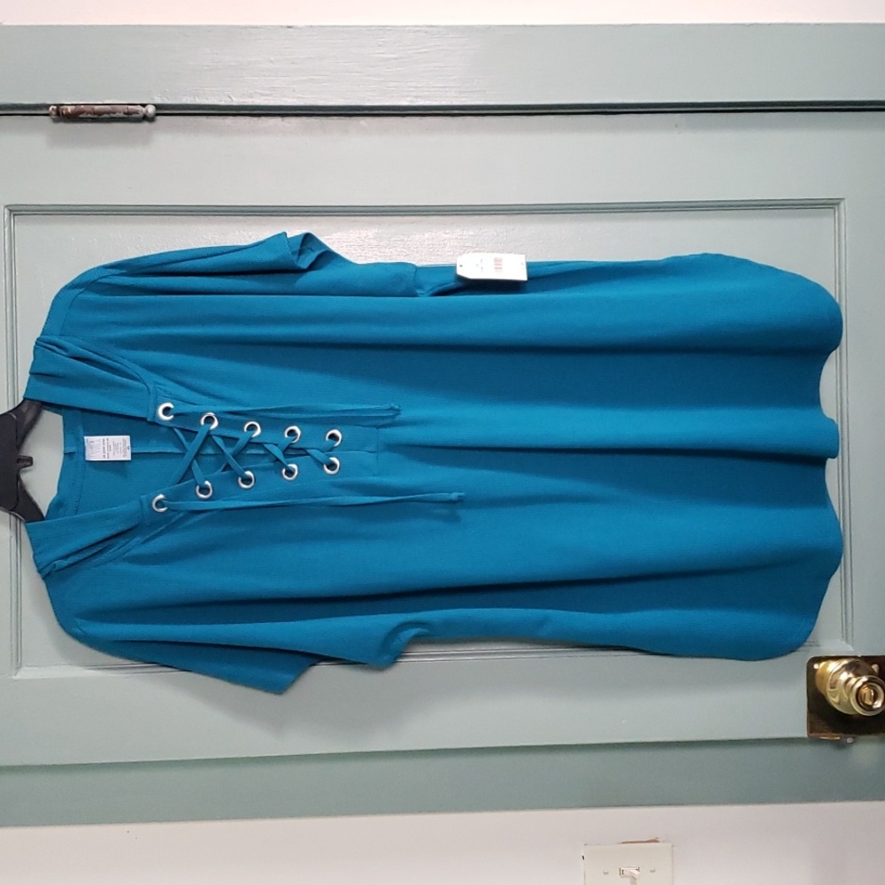 Time and Tru Plus Size Blue Swimsuit Coverup Size 2X (20W-22W)